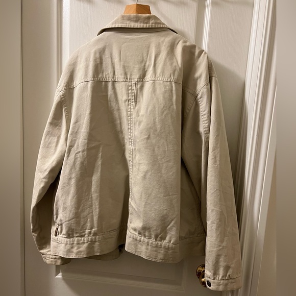 Levi Strauss Signature relaxed fit trucker jacket in beige. Size L - Picture 3 of 5
